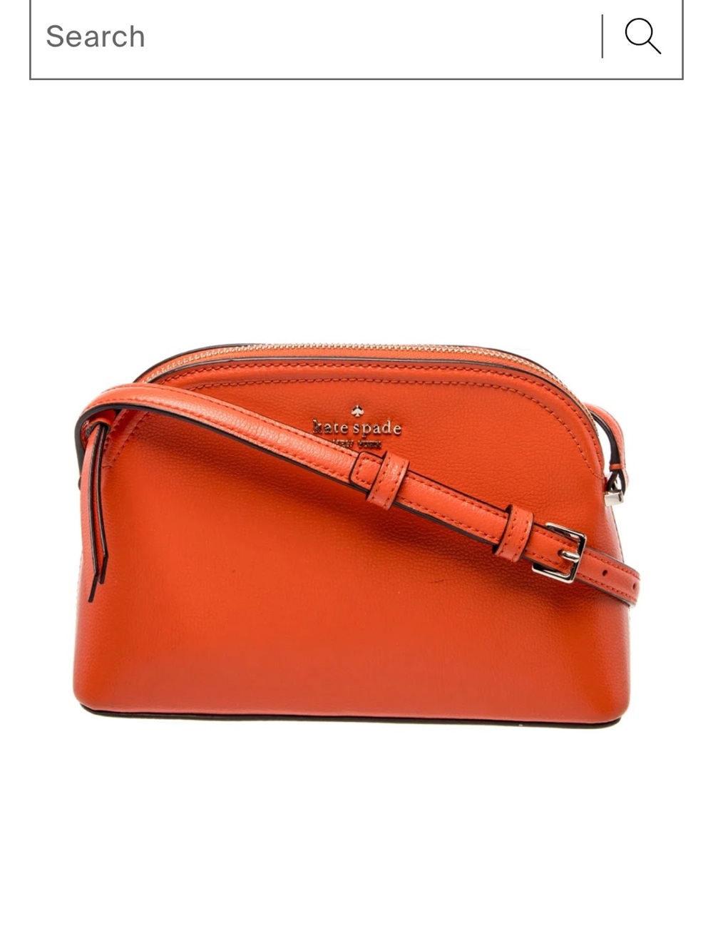 🧡Kate Spade Payton Dome Crossbody Bag-Vibrant Orange Leathet